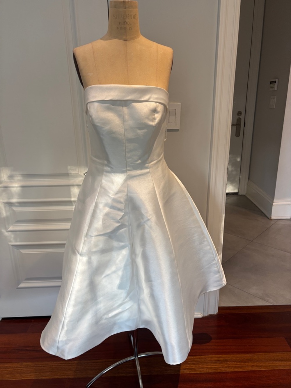 Strapless gorgeous Mikada dress in diamond white A-Line Dress